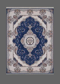 فرش برجسته رجال تبریز طرح سوگند آبی