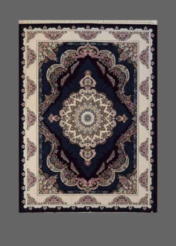 فرش برجسته رجال تبریز طرح صنم سرمه ای