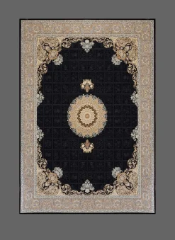 فرش برجسته رجال سوین طرح شارون سرمه ای