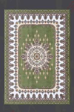 فرش برجسته رجال نجوا طرح فانوس سبز